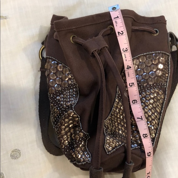 Brown Sequin Satchel - Picture 7 of 7